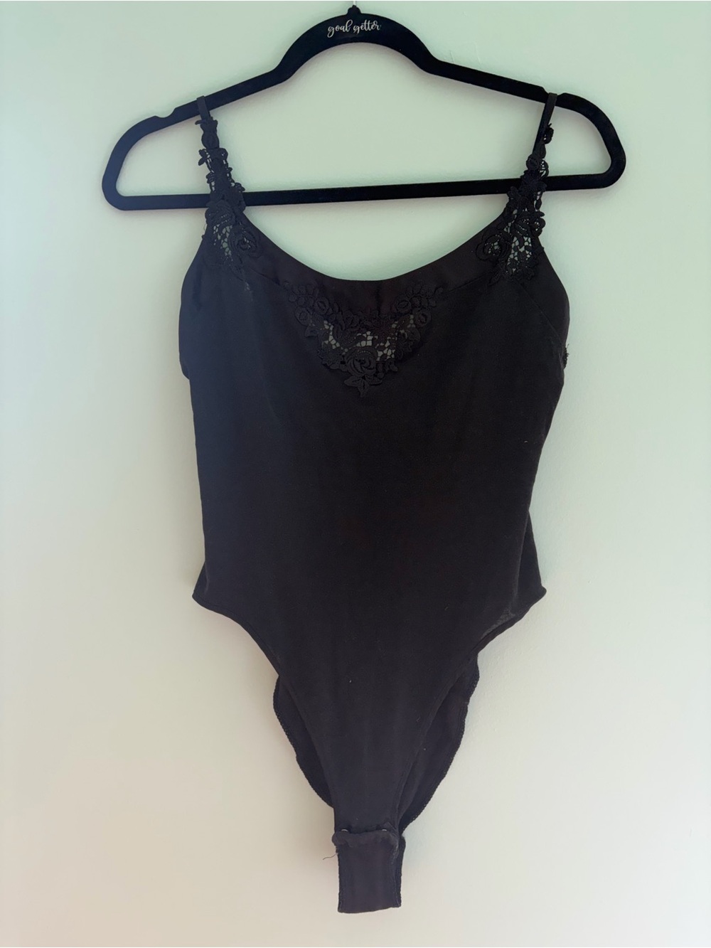 La Perla Black Lace-Trim Bodysuit